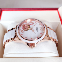  Carolina womens watch brand brand diamond-set fashion automatic mechanical watch womens watch waterproof belt temperament