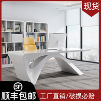 New white paint boss table boss table simple modern manager table creative fashion single desk