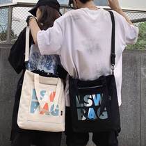 Canvas bag large-capacity boys thickening junior high school handbag hand bag student carrying book bag messenger bag KU