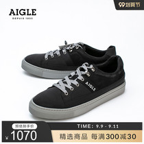 AIGLE AIGLE autumn and winter SAGUVI LOW mens LOW-top flat comfortable leather rubber casual shoes