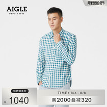 AIGLE AIGLE ZCH061J mens long-sleeved comfortable classic check shirt fashion trend