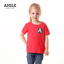 AIGLE Ai Gao Chunxia BADGY JR children sunscreen quick-drying moisture wicking comfortable fashion childlike short sleeve t-shirt