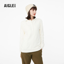 AIGLE AGLE Winter Fanovaw Female Collage Warm Comfortable Outdoor Half-pulled Velvet