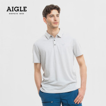 AIGLE AIGLE PERNELLE MENs embroidered LOGO CASUAL simple TRENDY MENs short-sleeved POLO SHIRT T-shirt