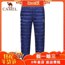 Camel Camel Children Ultra Light Warm Thickening Black Ice Outside Wearing Long Pants Mountaineering Mens Down Pants A7W61S805
