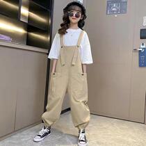 Girl back with pants spring clothing suit 2021 new children cotton spring autumn 2022 net red fried street new CUHK Scout