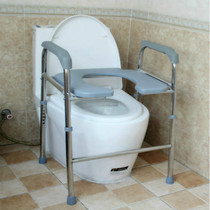  Stainless steel reinforced toilet chair for the elderly Pregnant women non-slip household mobile toilet toilet toilet for the disabled toilet shelf