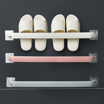 Bathroom slipper rack Wall-mounted hole-free toilet towel rack Toilet wall storage rack Drain shoe rack