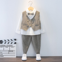  Boys year-old dress Childrens British style suit suit Boy spring and Autumn wedding birthday autumn piano performance suit