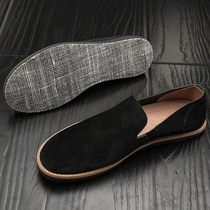 Winter Breathable Leather Fisherman's Canvas Men's Shoes One Slip Lazy Shoes Set Foot Casual Shoes Old Beijing Loafers