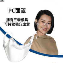 Star with mouth and nose mask transparent protective plastic spit breathable dumb visual dining dust-proof splash