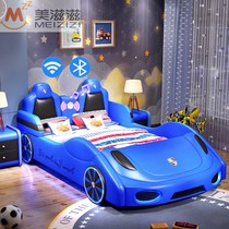 Childrens bed boy single bed 1 5 meters with guardrail baby bed childrens bed cartoon car bed childrens boy bed