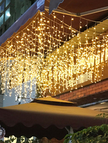 Gypsophila ice strip curtain string waterfall light LED waterproof flash string light decorative plug-in outdoor light