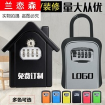 Key code door lock Key box Screw tool removal Nordic storage box Home improvement lock box Cats eye door free installation