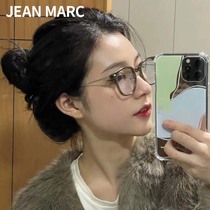 Cold brown glasses female gm Korean tea color Big Frame light big face thin anti-blue radiation protection myopia frame