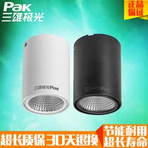 Sanxiong Aurora LED surface mounted downlight Jinghui cob ceiling downlight 5w10w15w free hole PAK415072