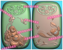 The computer carved picture is like Maitreya Buddha Xiaoyao Buddha sitting Buddha laughing Buddha ganoderma lucidum Buddha bag clothes Buddha lotus fish double-sided