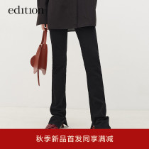 edition micro-La jeans women 2021 Autumn New slim black split pants Turkish jeans