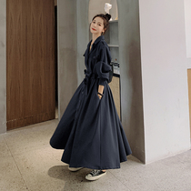 Lecea Alice Heben dress 2021 autumn new waist gown style long dress