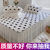 Net Red Summer Naked Sleeping Latex Mat THREE SETS MACHINE WASHABLE HOME BED SKIRT ICE SILK MAT FOLDING SOFT MAT