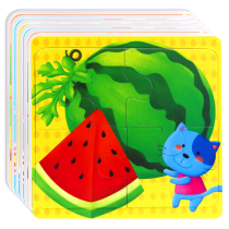 Baby Entry-level Big Chunks Play Jigsaw Puzzle 1-2-3 Year Old Childrens Intellectual Paper Male Girl Improvised Jigsaw Toy