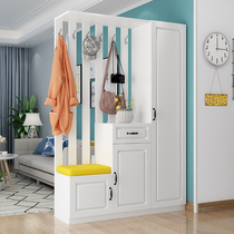 Simple small household entrance cabinet Shoe cabinet One with mirror Household living room screen partition Foyer Coat cabinet