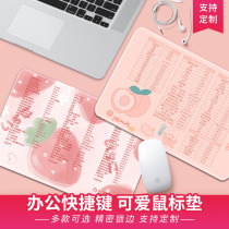 Medium mouse pad game e-sports wristband cute female ins Wind ps office shortcut key book cad computer keyboard pad customized book table pad large student writing desk desktop pad customized