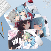Cat feather Shizuku oversized mouse pad anime character two-dimensional computer keyboard pad writing desk rubber pad game mouse pad custom-made gift ins Wind lock side guard cat girl desk pad