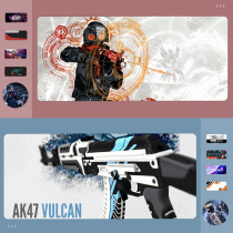 Oversized CSGO double-sided PU leather mouse pad female waterproof oil-proof and wear-resistant counter-strike office and home desk pad dormitory wrist guard AK shooting e-sports game laptop keyboard pad