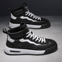 Winter mens shoes 2021 New Tide high-top shoes men plus velvet mens sports leisure winter two cotton shoes board shoes