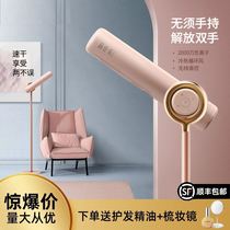 Standing hair dryer liberates hands lazy people blow hair artifact floor-standing type blower without hand holding blow tube white powder Green