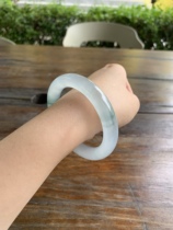 Cai Wei family jade natural Myanmar A goods bracelet special shot fake one penalty ten