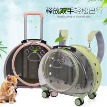 Pet Pull Lever Box Transparent Cat Bag Kitty Bubble box Hand space cabin Puppy Portable Backpack Suitcase