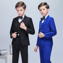 Boy suit suit suit childrens dress three-piece handsome boy host piano performance suit suit suit suit suit