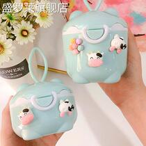Cartoon baby milk powder box portable outgoing milk powder packaging box baby food powder storage sealed moisture cans