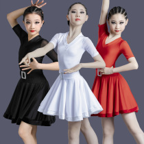 Fengxian new Latin dance clothes children spring and summer girls regulations competition grade Latin dance skirt practice uniforms
