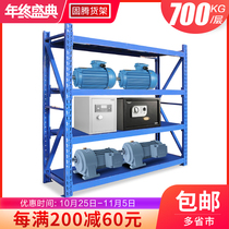 Heavy-duty shelf thickened four-story warehouse warehouse pallet shelf metal hardware display rack warehouse iron shelf