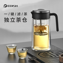German EDISH fluttering Cup Teapot tea water separation filter tea breeder heat-resistant glass household tea set