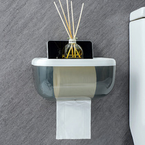Toilet tissue box Waterproof non-perforated toilet paper box shelf Wall-mounted toilet paper holder Toilet toilet paper box