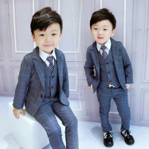 2 baby boy suit suit autumn and winter British 3-year-old childrens small suit 4 handsome 5 children Boy flower girl dress