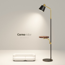 Floor lamp ins Wind living room bedroom bedside Nordic minimalist wireless charging light luxury Net red tea table vertical table lamp