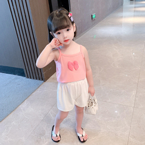 Girls Camisole Childrens sleeveless top wear summer thin baby base shirt foreign style fashionable summer clothes
