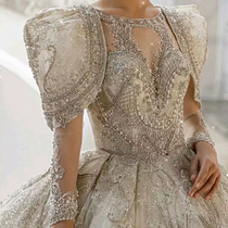  (Countess)new 2021 bride heavy industry luxury court long tail main wedding temperament ceremony yarn