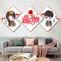 Newly married cross stitch 2021 New Wedding series couple love cartoon anime line embroidery living room bedroom cross stitch