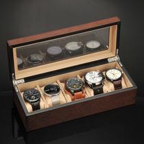 Li Li watch box retro watch box storage box simple wooden household five-table portable mechanical watch box