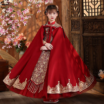 Girls Hanfu winter costumes Super fairy childrens dress little girl Tang dress New year clothes Chinese style dress winter