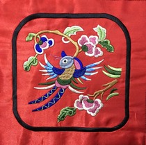 Ethnic fan embroidery small square floral embroidery