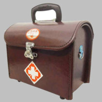Medical kit medical kit leather outpatient kit health care box veterinary household first aid kit large medium trumpet
