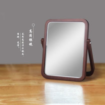  Korean-style Japanese-style pure solid wood desktop foldable makeup mirror large walnut color HD dressing mirror wooden desktop mirror