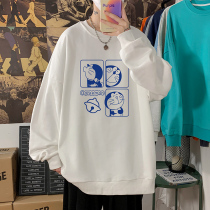 Round neck sweater men autumn and winter ins trend Doraemon long sleeve cartoon loose versatile leisure base shirt